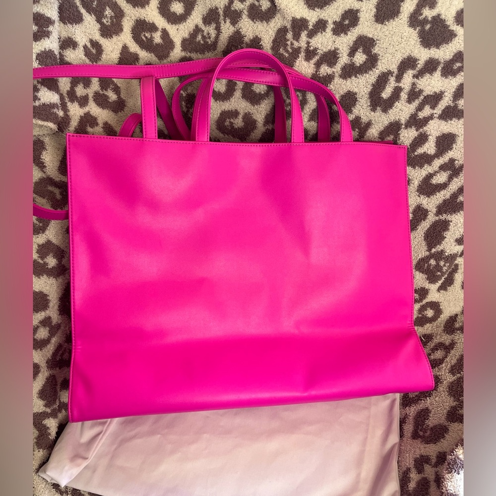 Telfar NEW NWT Azalea Shopping bag LARGE hot pink - Picture 10 of 13